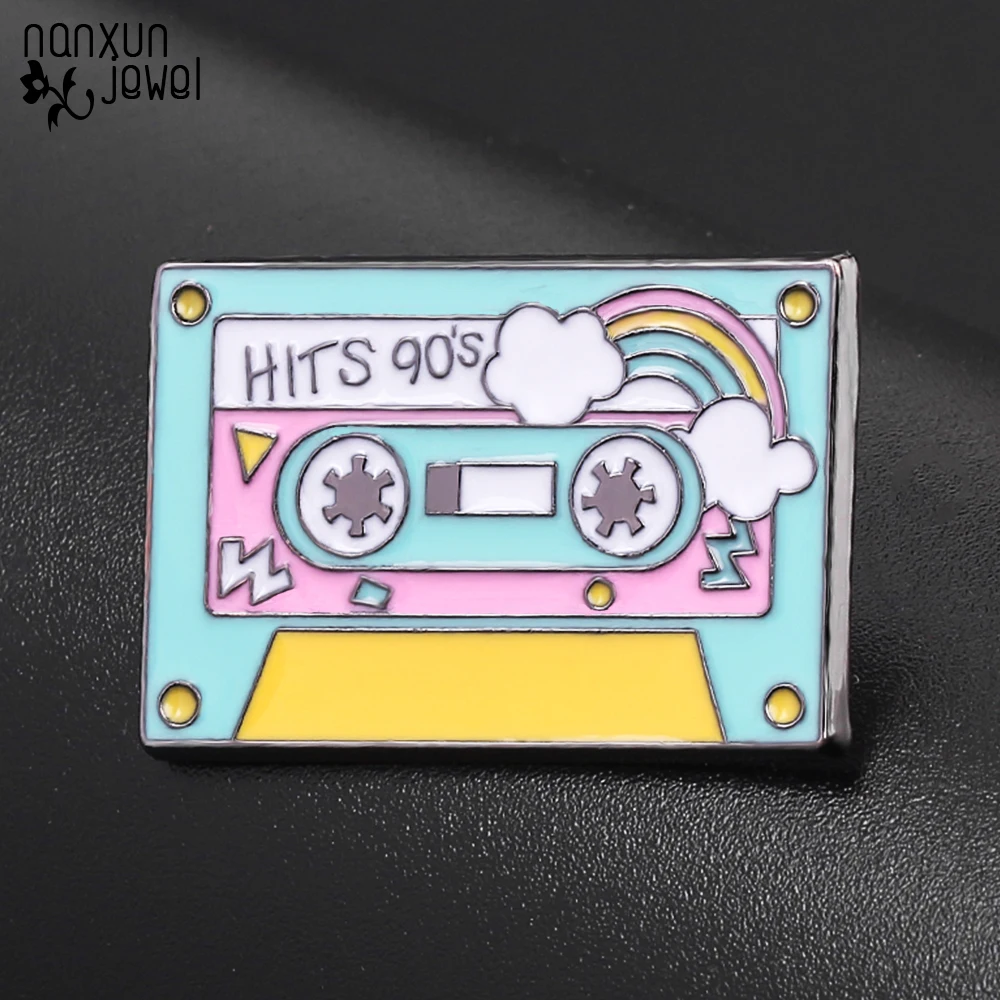 Трендовая музыкальная эмалированная клейкая лента значки красочные радужные