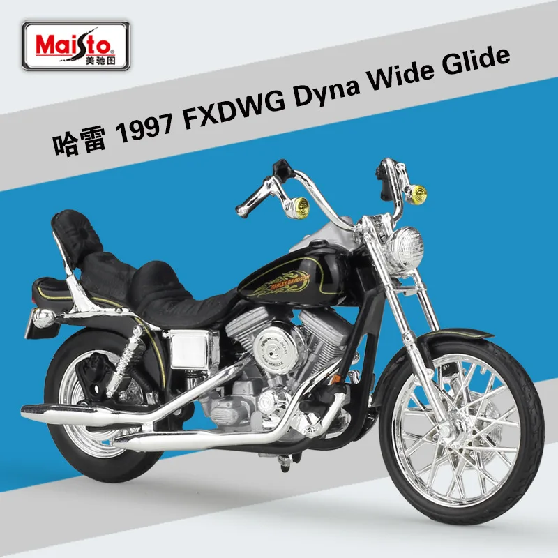 

Kids Toys Model Car Simulation Alloy Motorcycle Metal Toy Car Gift Collection Maisto 1:18 Harley 1997 FXDL Dyna Low Rider