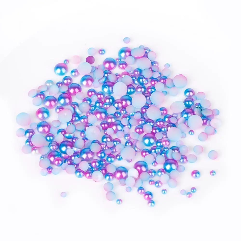 Высококачественные полукруглые имитация жемчуга 3/4/5/6/8 мм плоские для альбома