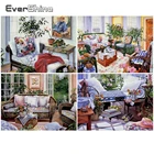 EverShine полная дрель квадратная Алмазная Картина Пейзаж Вышивка дом стразами Стразы изображение Цветочная Мозаика Декор для дома