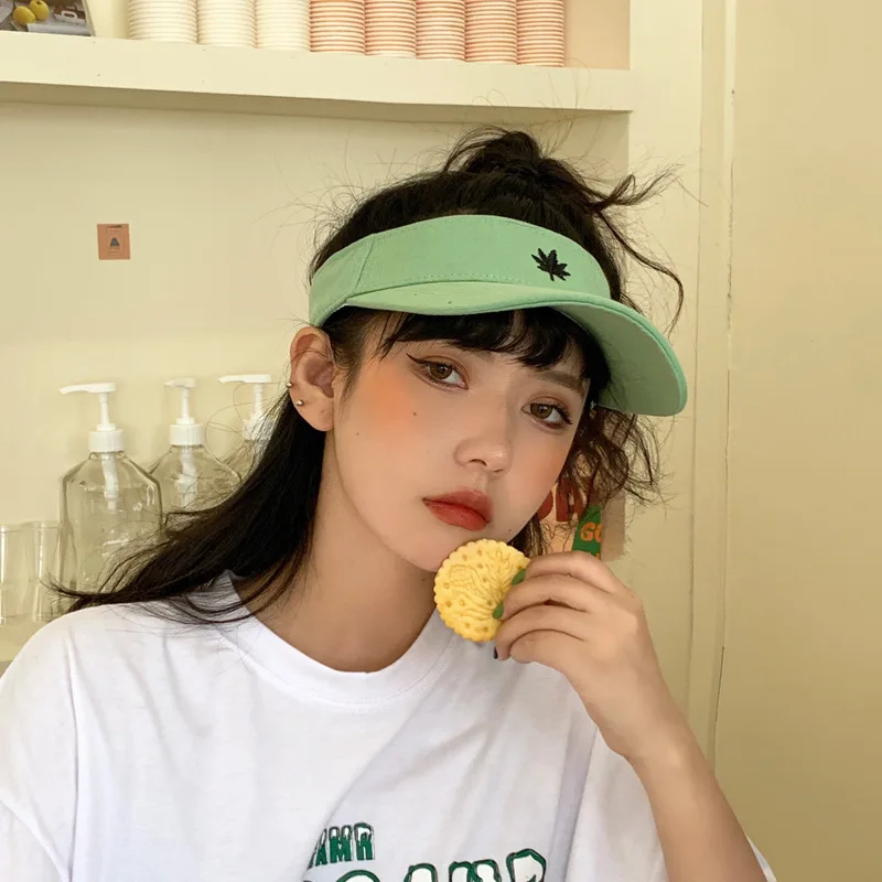 

Hat Female Summer Sky Top Sun Hat Korean Version of Sunscreen Capless Duck Tongue Sun Hat Sports Running Outdoor Baseball Cap