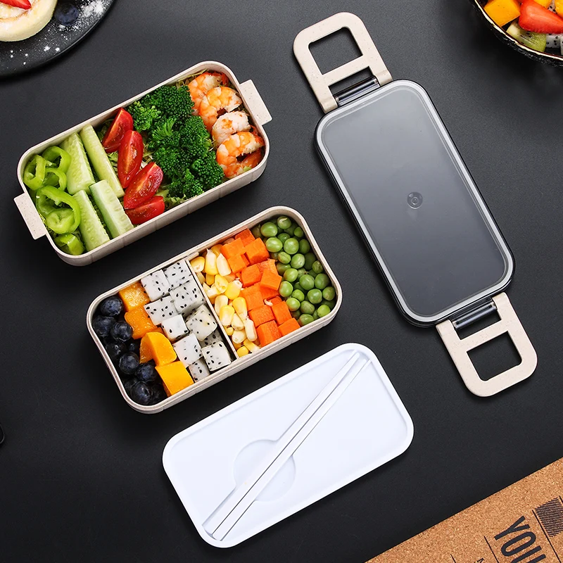 

Microwave lunch box wheat straw children lunch box leakproof lunch box children lunch box school food container WF828455