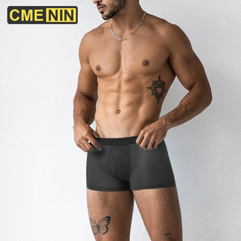 

CMENIN мужские трусики хлопковые шорты боксеры нижнее белье мужские трусы мужское нижнее белье сексуальные сетчатые дышащие боксеры Homme боксе...
