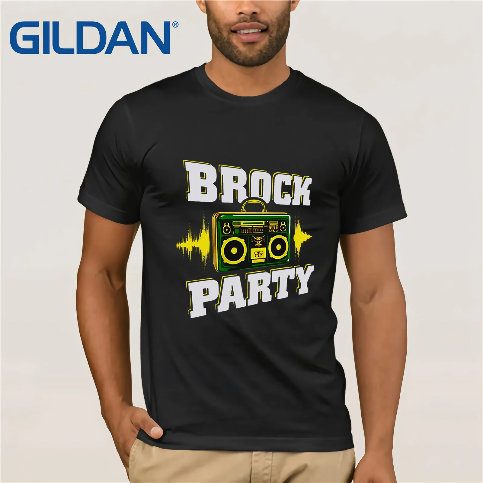 Мужская футболка с коротким рукавом Brock Lesnar Party Повседневная из 100% хлопка лето