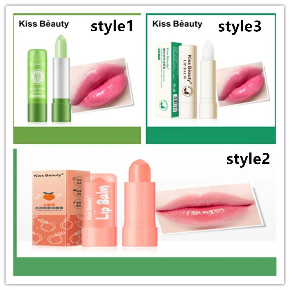 Plant Extracts Aloe Vera Long-lasting moisturizing Lip Anti Aging Balm Color Changing Care Lipstick | Красота и здоровье