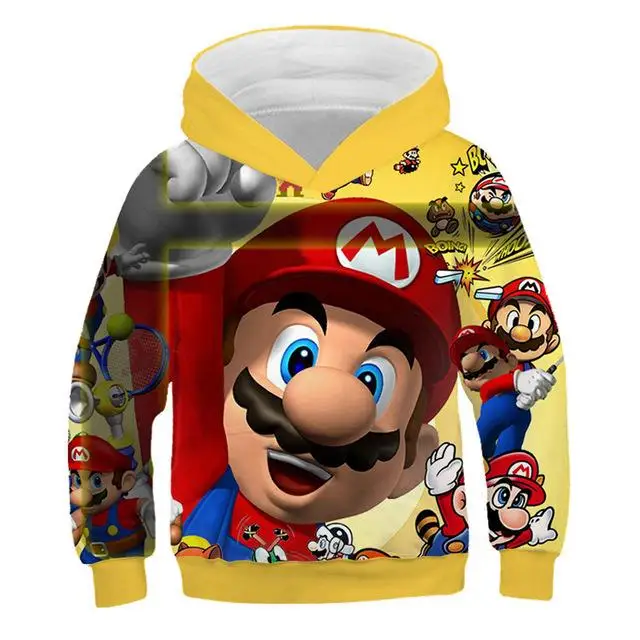 Ведущая игра Super Mario Bros. Толстовка с капюшоном с 3d принтом для мальчиков и девочек; модная Забавная детская толстовка с изображением Луиджи Марио - Цвет: TNT-923