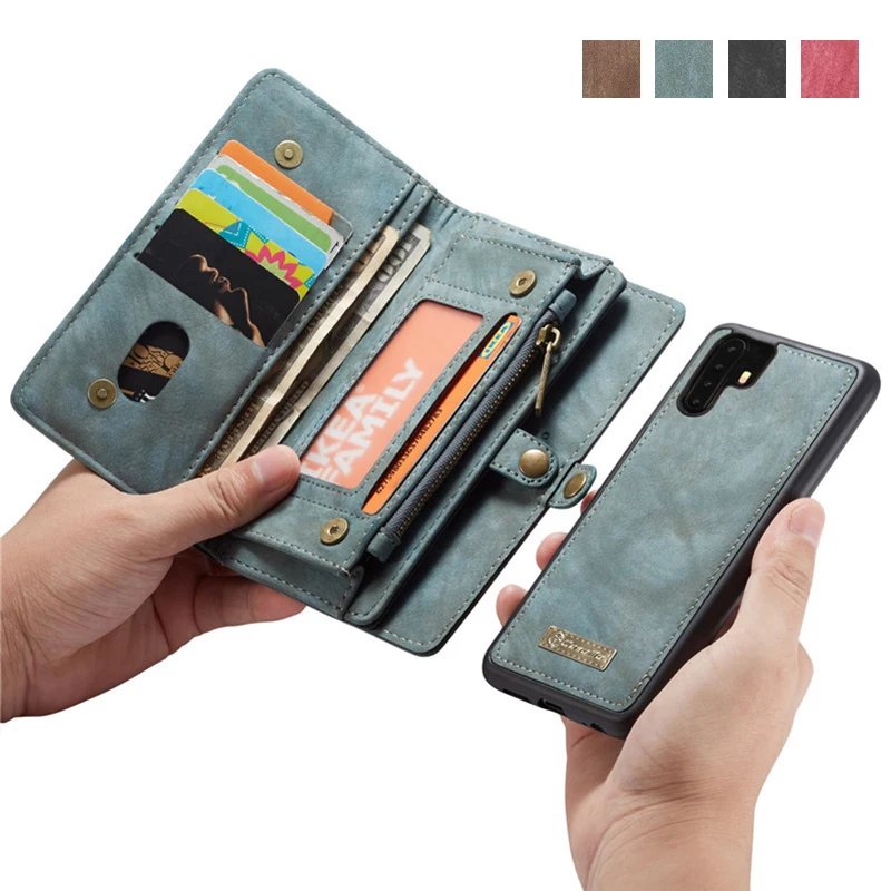 

Retro Leather Removable p30pro Case For Huawei P20 P30 Mate20 Pro Lite Luxury Magnetic Wallet Purse Card Holder Bags Cover Coque