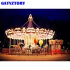 Алмазная живопись GATYZTORY, картины-карусели для Стразы 5D, алмазная вышивка, распродажа, ночная сцена, рукоделие, мозаика, домашний декор