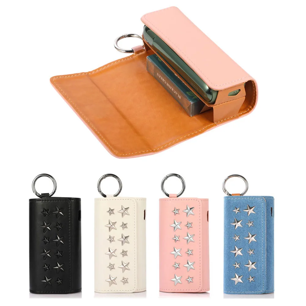 

2021 New 4 Colors Star Leather Holder Pouch For IQOS Iluma Bag Protective Case Cover Shell Protection Accessories
