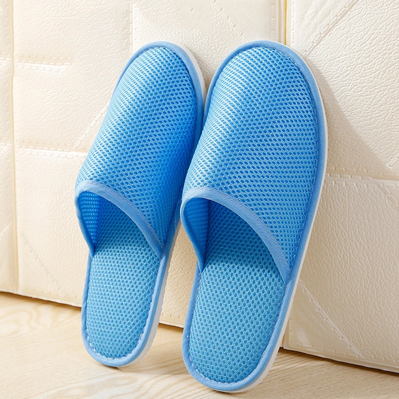 Тапки Домашние одноразовые сетчатая ткань однотонные классические для отелей