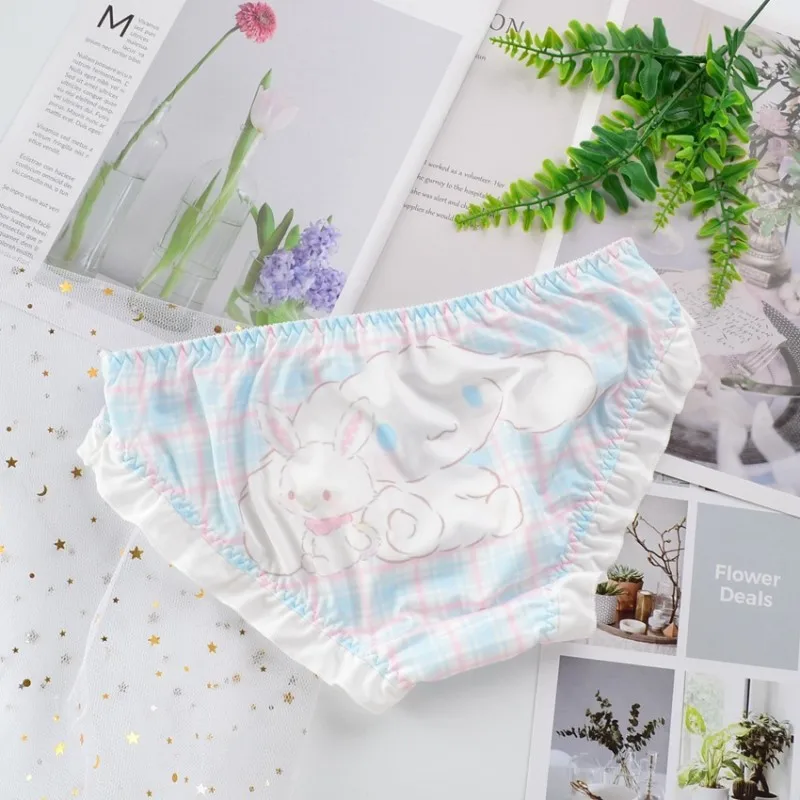 Японские трусики LEECHEE из молочного шелка дамское нижнее белье с милым рисунком