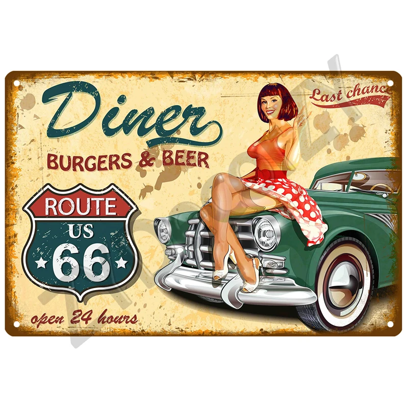 

Металлическая табличка Route 66
