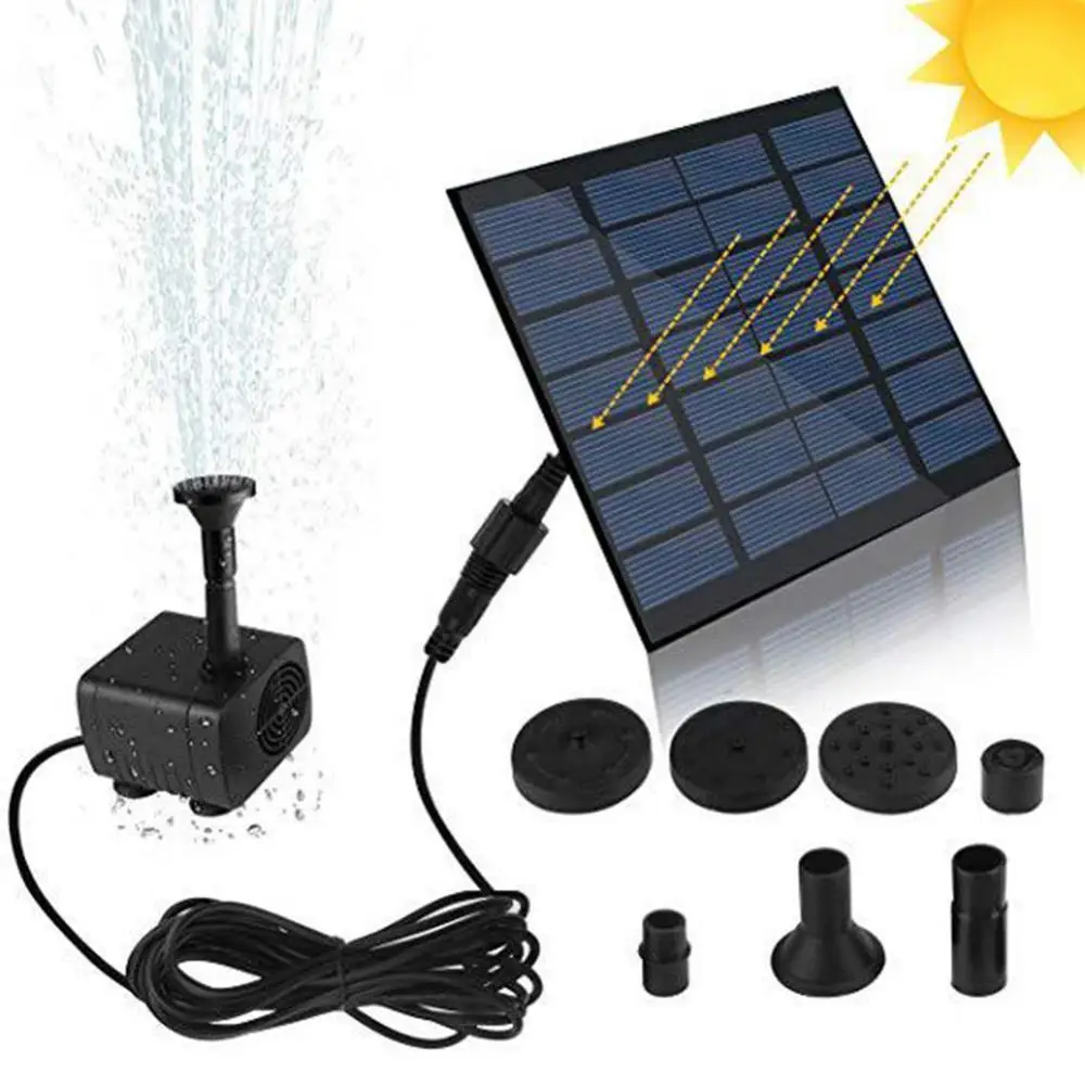 

Solar Powered Mini Fountain Garden Brushless Water Pump Jet Sprayer Pool fuente de agua