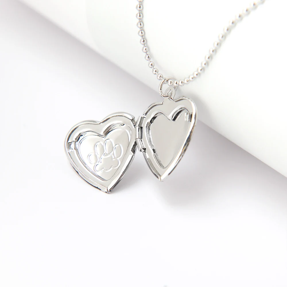 Ожерелье с изображением собачьей лапы фоторамка животными золотой серебряный