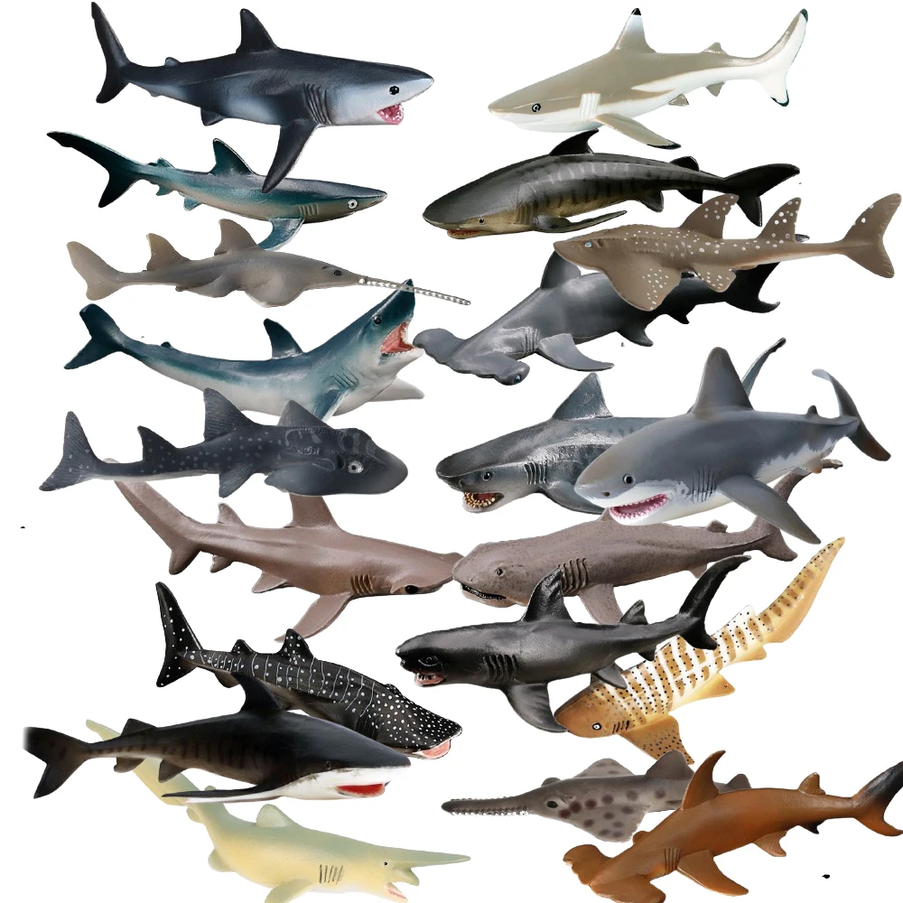 Имитация морской океанической жизни модель животного игрушки Акула мегалодон