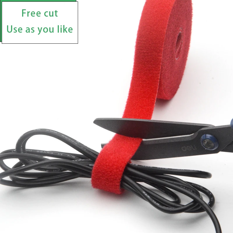 

20mm wide and 5meters long, back-to-back wire management belt, data cable storage nylon velcro tie