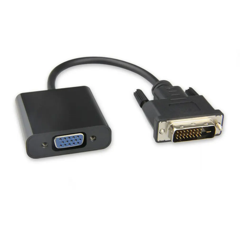 

DVI Male to VGA Female Adapter Full HD 1080P DVI-D to VGA Adapter 24+1 25Pin to 15Pin Cable Converter for PC Computer Projector