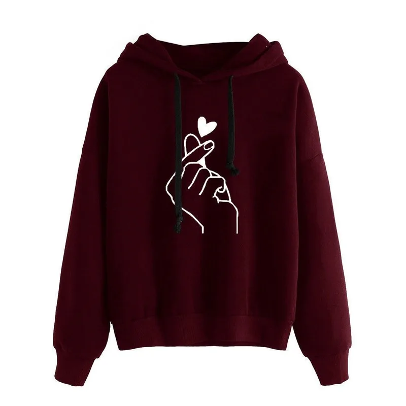 Harajuku Толстовка K-POP хлопковые пуловеры, Backwoods Для женщин толстовка Милая верхняя одежда Для женщин s розовый топ худи BTS