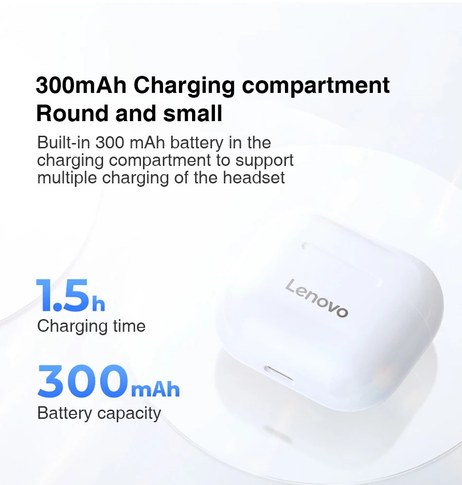 Беспроводные наушники Lenovo LP40 TWS bluetooth 5 0 стерео HD разговор с микрофоном гарнитура