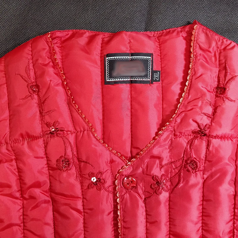 Женский хлопковый жилет среднего возраста осенне зимний Свободный теплый