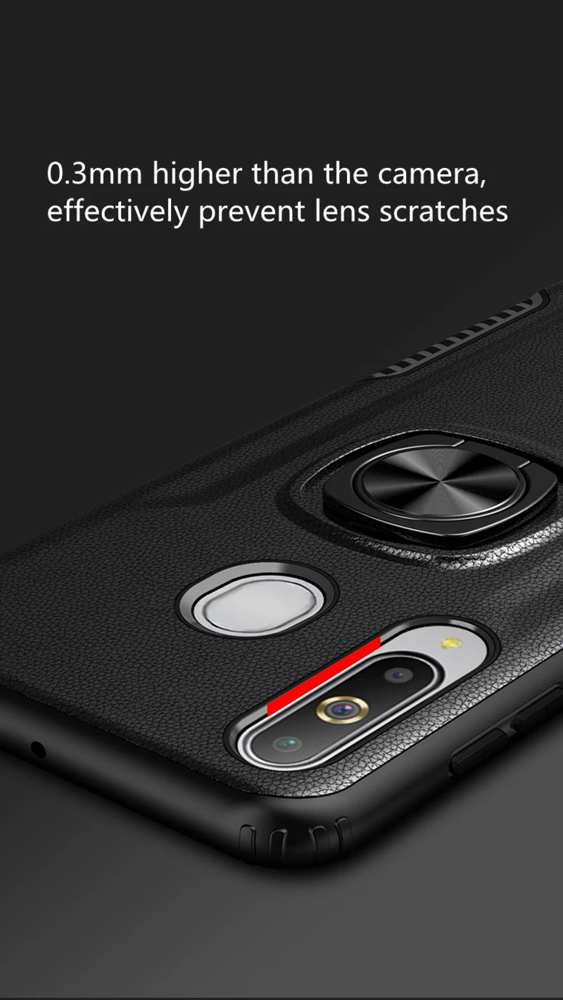 Силиконовый чехол с магнитным кольцом на палец для Samsung Galaxy A10 A20 A30 A40 A50 A50S A30S A60 A70