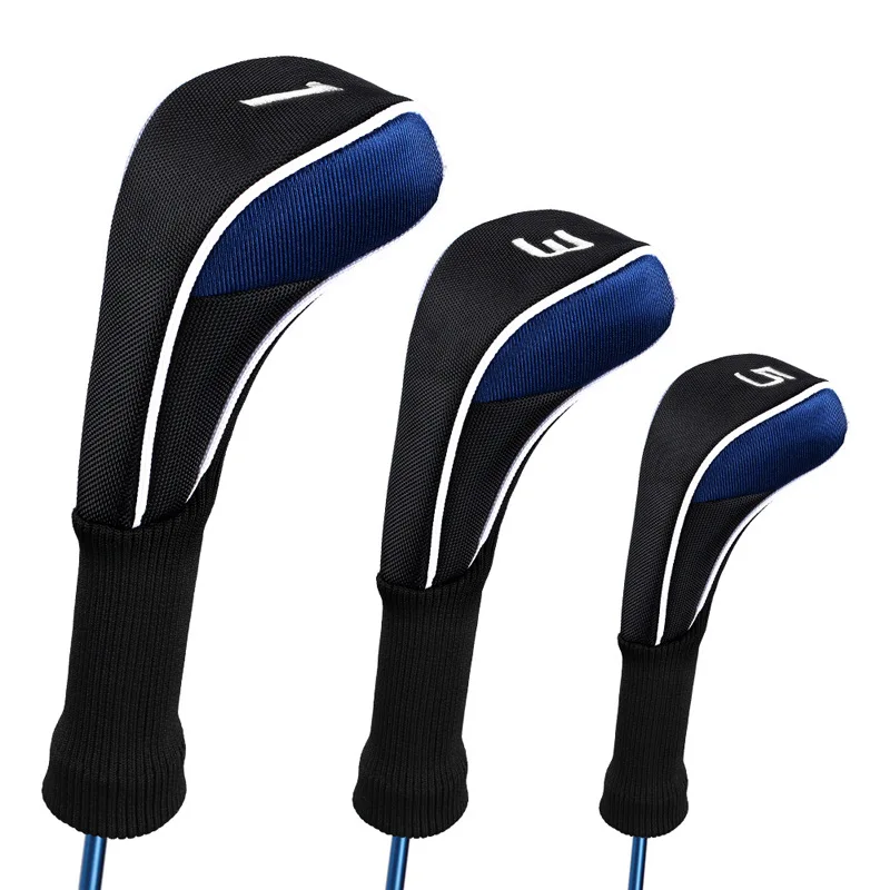 

Golf Head Cover Protector Golf Accessories Cap Set Wooden Pole Protector Portable Three-piece Suit Golf Putter Headcover