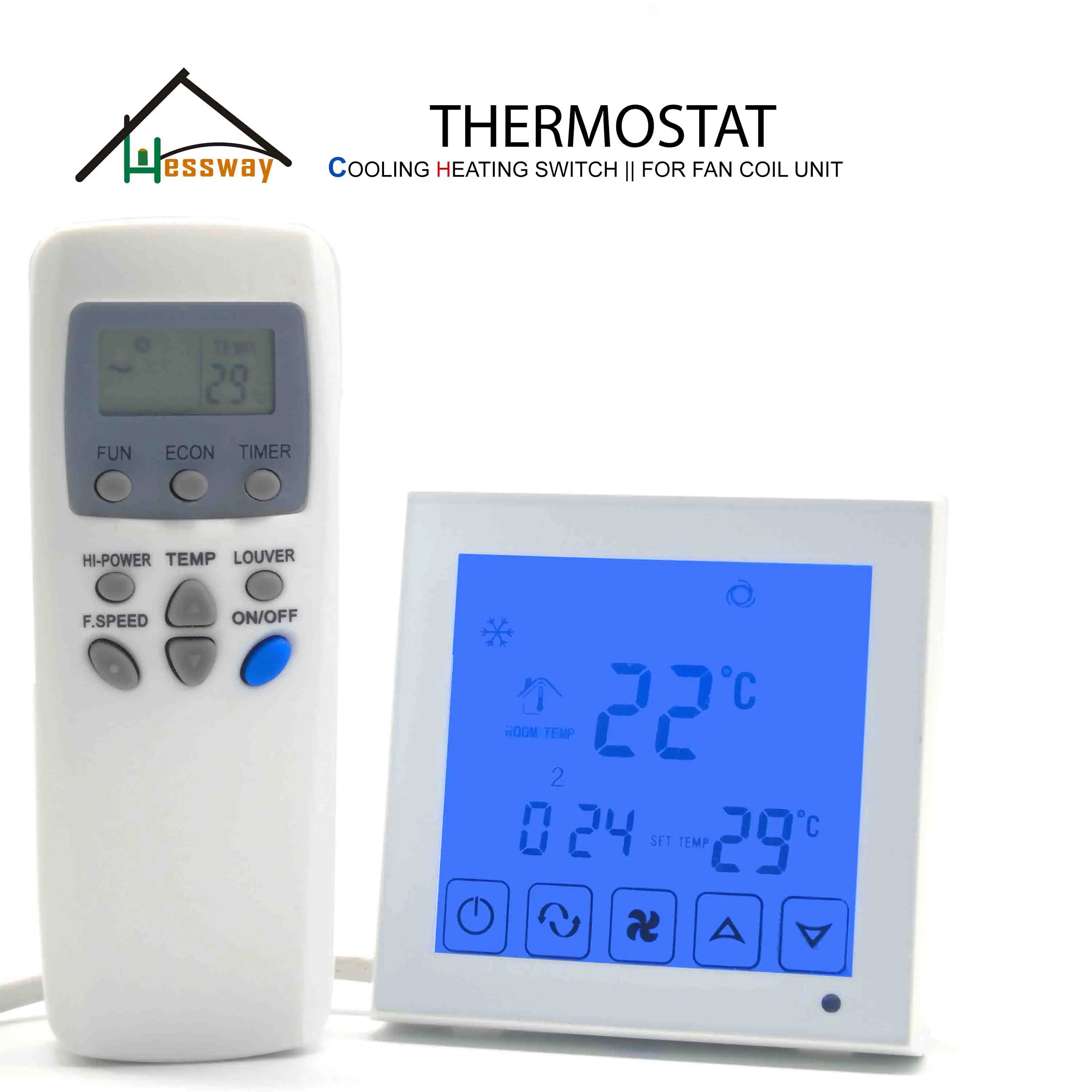 HESSWAY скидка 2 трубки вентилятор катушка термостат регулятор температуры для