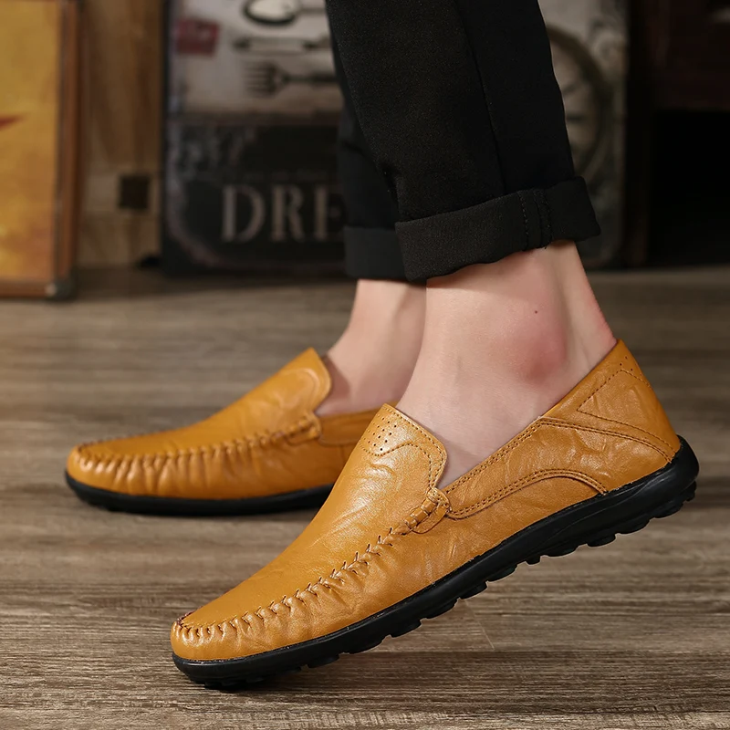 2019 Sale Breathable Loafers Non-slip Men Casual Shoes Lightweight Driving Leather DKRUCAK Mocassin Homme Buty Meskie | Обувь
