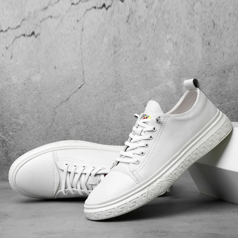 Men Shoes Spring Autumn Light genuine Leather oxfords Sneakers For Lace-Up Breathable Casual Walking Heren Schoenen | Обувь