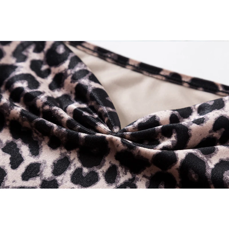 Майка женская с леопардовым принтом пикантный топ открытой спиной без рукавов