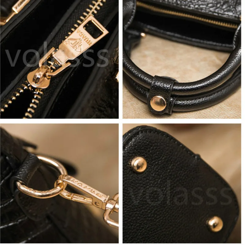 Женская сумка из крокодиловой кожи вместительная мессенджер в стиле ретро