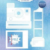 camera film smile happy take a photo square frame cutting dies decorate cards making paper scrapbooking craft new stencils 2019