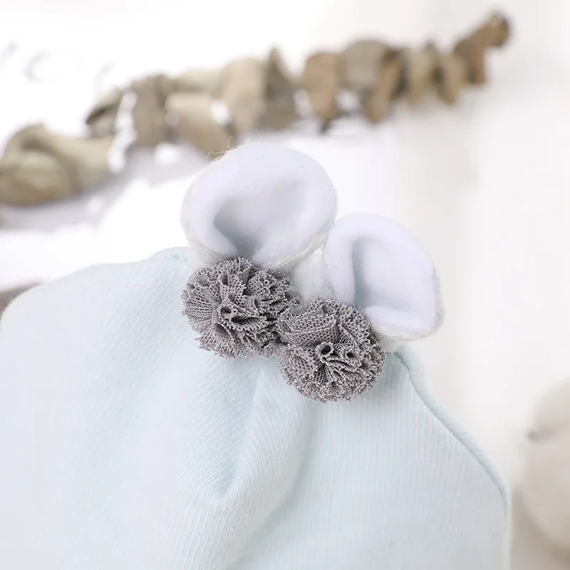 

Autumn and winter single-layer knitted baby hats cartoon cute rabbit newborn