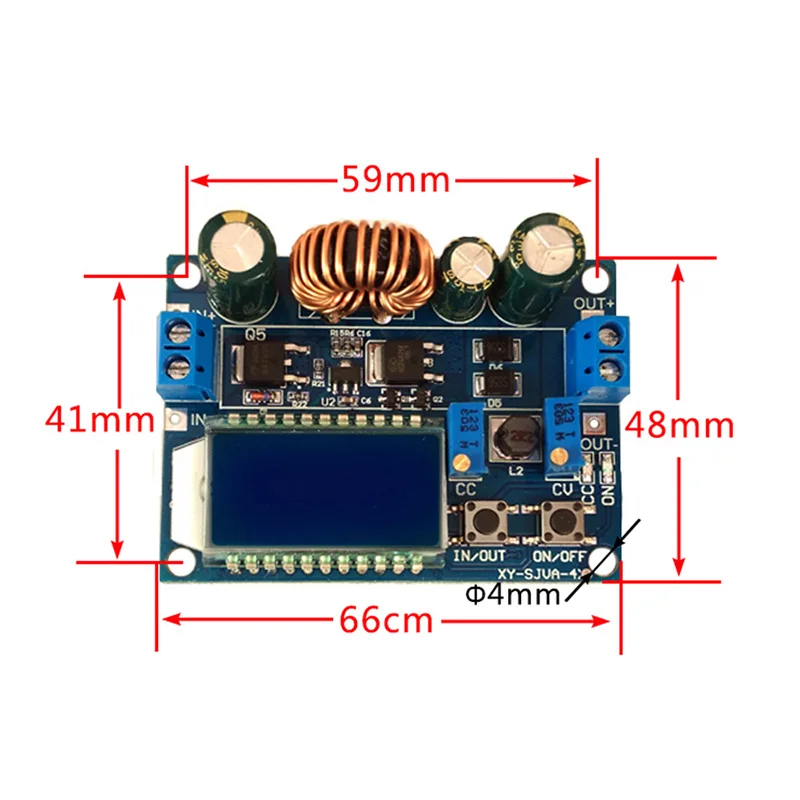 DC Автоматический повышающий/понижающий преобразователь CC CV модуль питания 0 5-30 в
