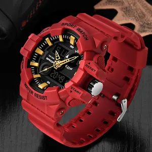 Наручные часы мужские, водонепроницаемые, с двойным дисплеем