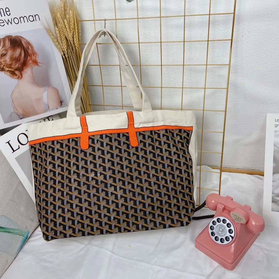 

Bolso con estampado de moda para mujer, bandolera de gran capacidad de diseador, de tela de lona, 2021
