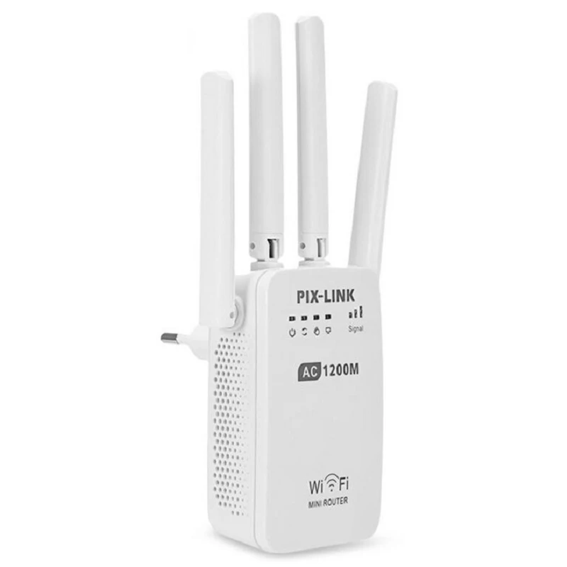 

Powerful Wireless AC 1200Mbps Router 2.4G / 5G WiFi Repeater Four High Gain Antenna wi fi Two RJ45 Ports Bridge Signal Amplifier