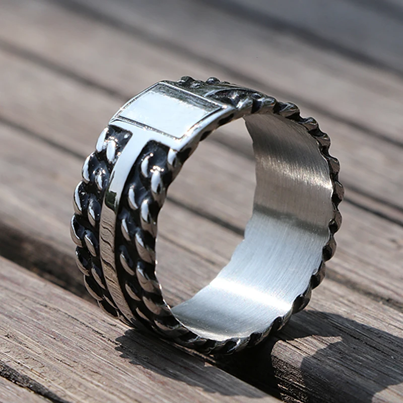 Винтажное кольцо Будды черного и серебристого цвета женское байкерское из