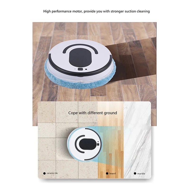 

JL14001 Automatic Mopping Machine USB Charging Smart Anti-Collision Robot Household Sticky Dust Hair Cleaning Machine