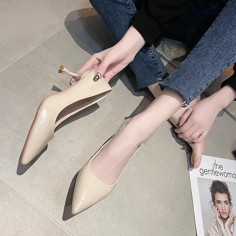 

2021 African Woman Shoe Casual Heels Branded Pumps Slip On Sweet All-Match Shallow Mouth Round Toe Lace-Up Latest Burgundy Comfo