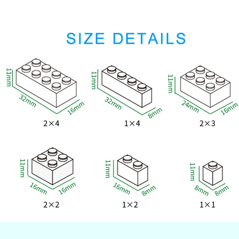 1000 шт. кирпичи дизайнерские креативные классические кирпичные DIY строительные