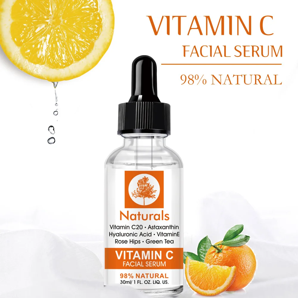 

30ml Face Serum Vitamin C Whitening Hyaluronic Acid Natural Facial Repair Essence Moisturizing Essence Skin Care New ARRIVAL