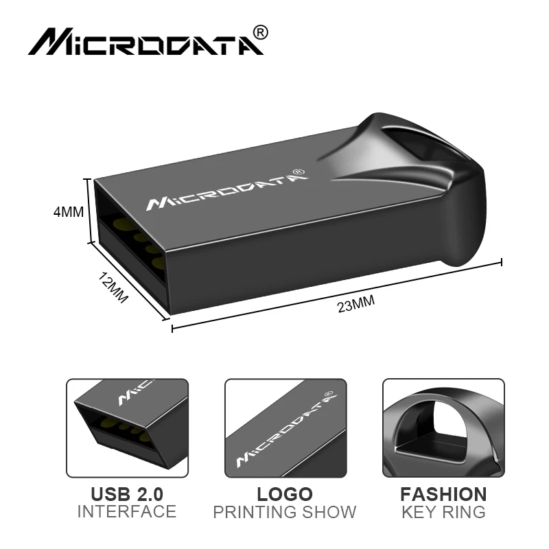 Металлический мини USB флеш-накопитель 4G 8G 16GB 32GB 64GB 128G персональный карта памяти U