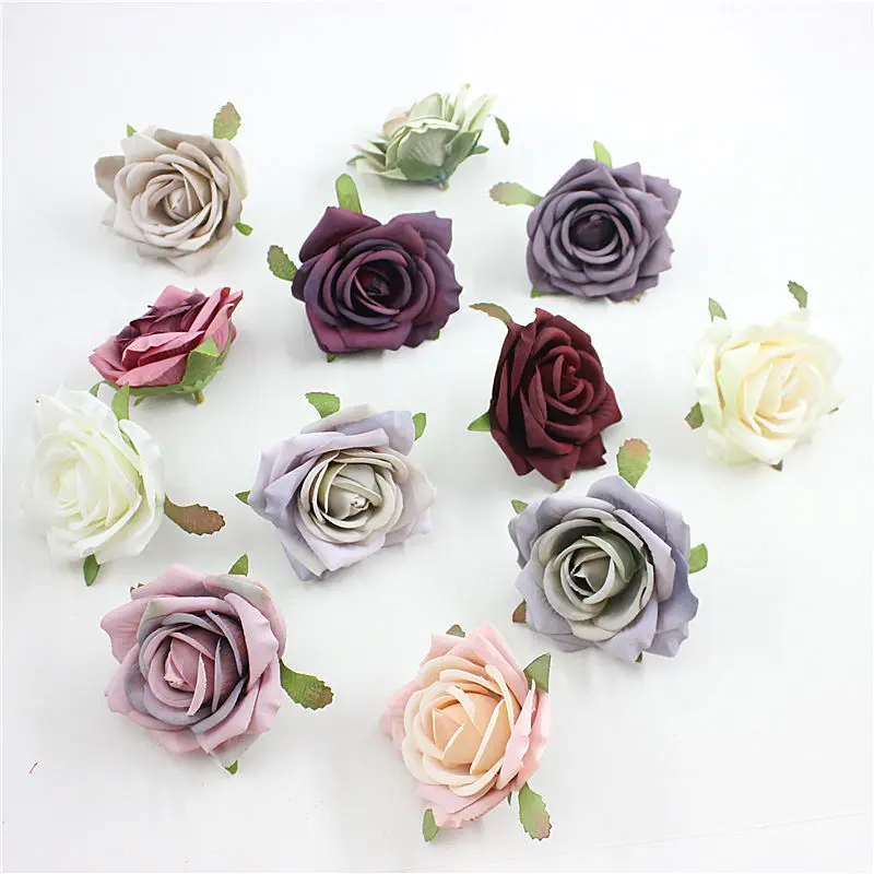 1 шт. искусственные розы цветок голова свадебная домашняя гирлянда украшение