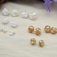 3d resin imitation pearl ball button beads charms 81012014mm 10pcs for diy fashion earrings making finding accessories