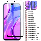 9D закаленное стекло для Redmi 9 8 8A 9A 9C 9T Защитное стекло для экрана Xiaomi на Note 8 9 10 Pro Max 8T 9T 10S Защитная стеклянная пленка