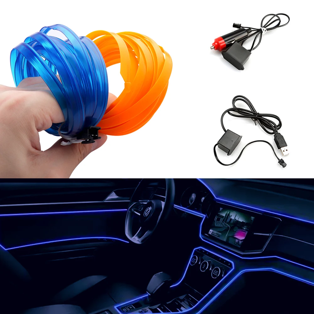 Светодиодсветильник лента для салона автомобиля 1/2/3/4/5 м Mazda 3 6 2 MS CX5 CX3 CX9 Miata Yaris MX3