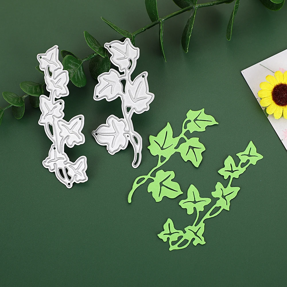 

2PCs Leaves Metal Cutting Dies Scrapbooking Album Decoration Craft Card Making Stencil Die Cut Troqueles Leaf Mold Slimline Dies