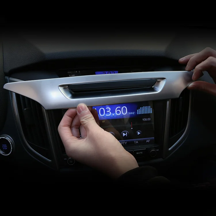 

Матовая декоративная панель центральной консоли для ix25 Hyundai Creta 2015-2017 из АБС-пластика, литье интерьера автомобиля, аксессуары для тюнинга автомобилей