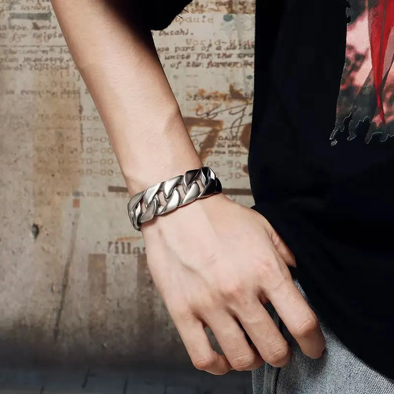 Для мужчин Пиджаки для мальчиков тяжелые в стиле панк рок матовый браслеты с